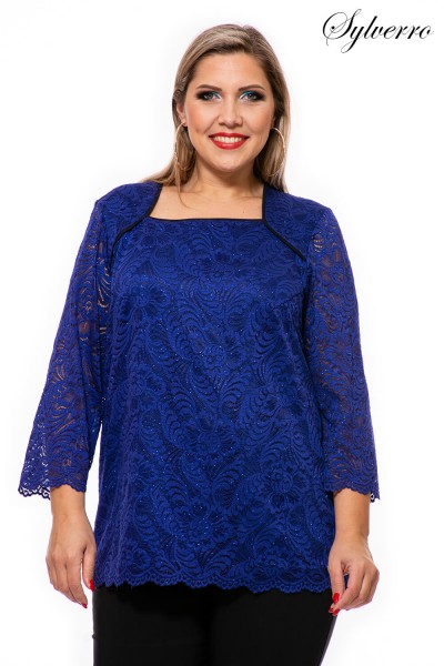 Elegantná čipkovaná blúzka